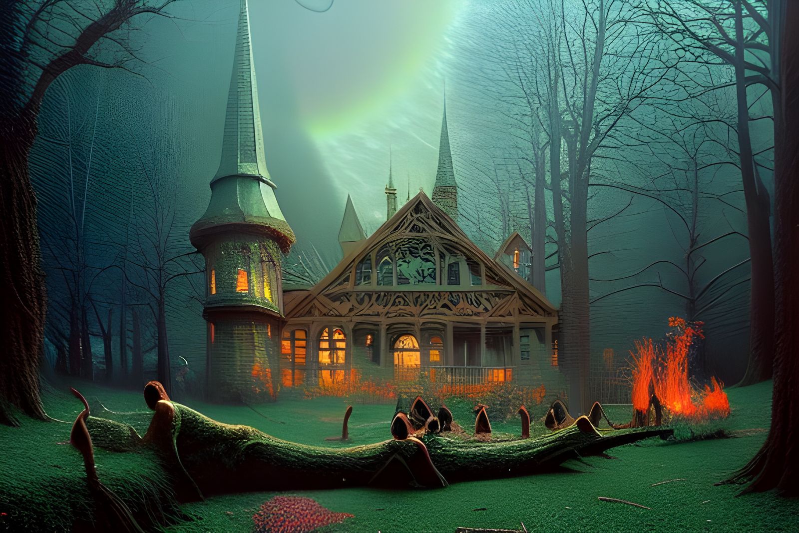 Witches' Coven Dance: A Hyperrealistic Fantasy