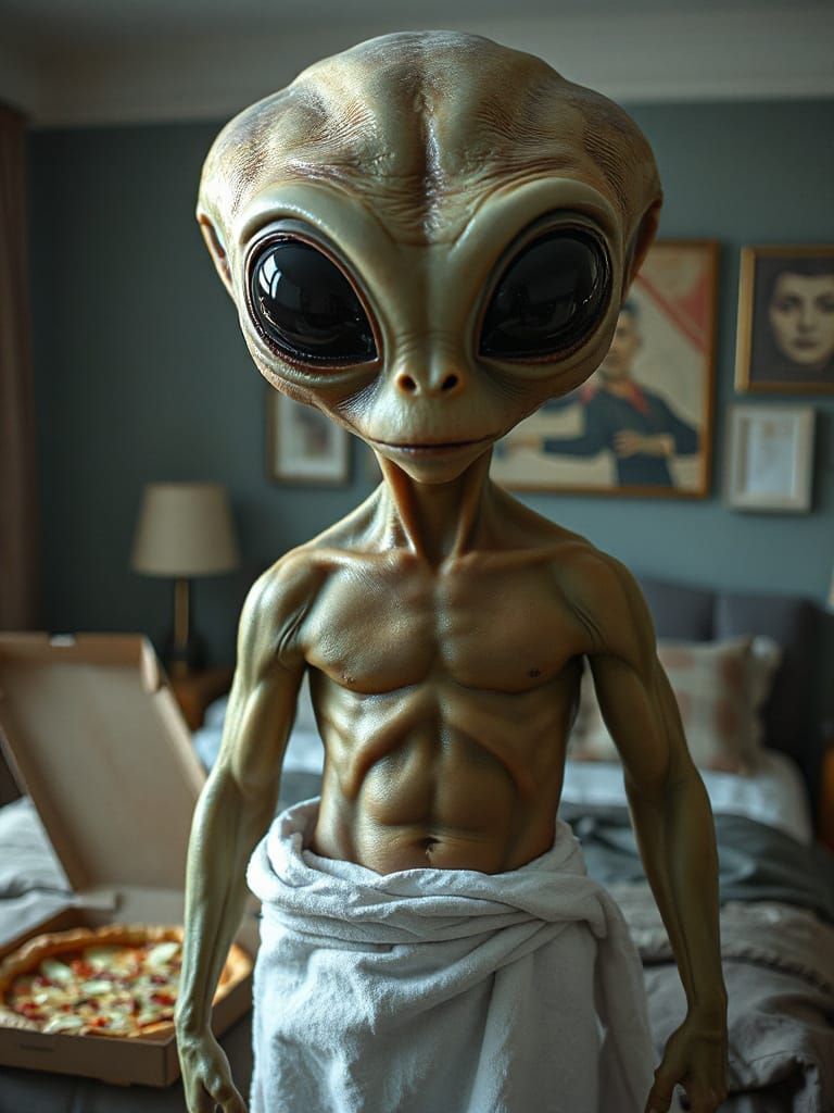 Alien in a Cozy Interstellar Lair