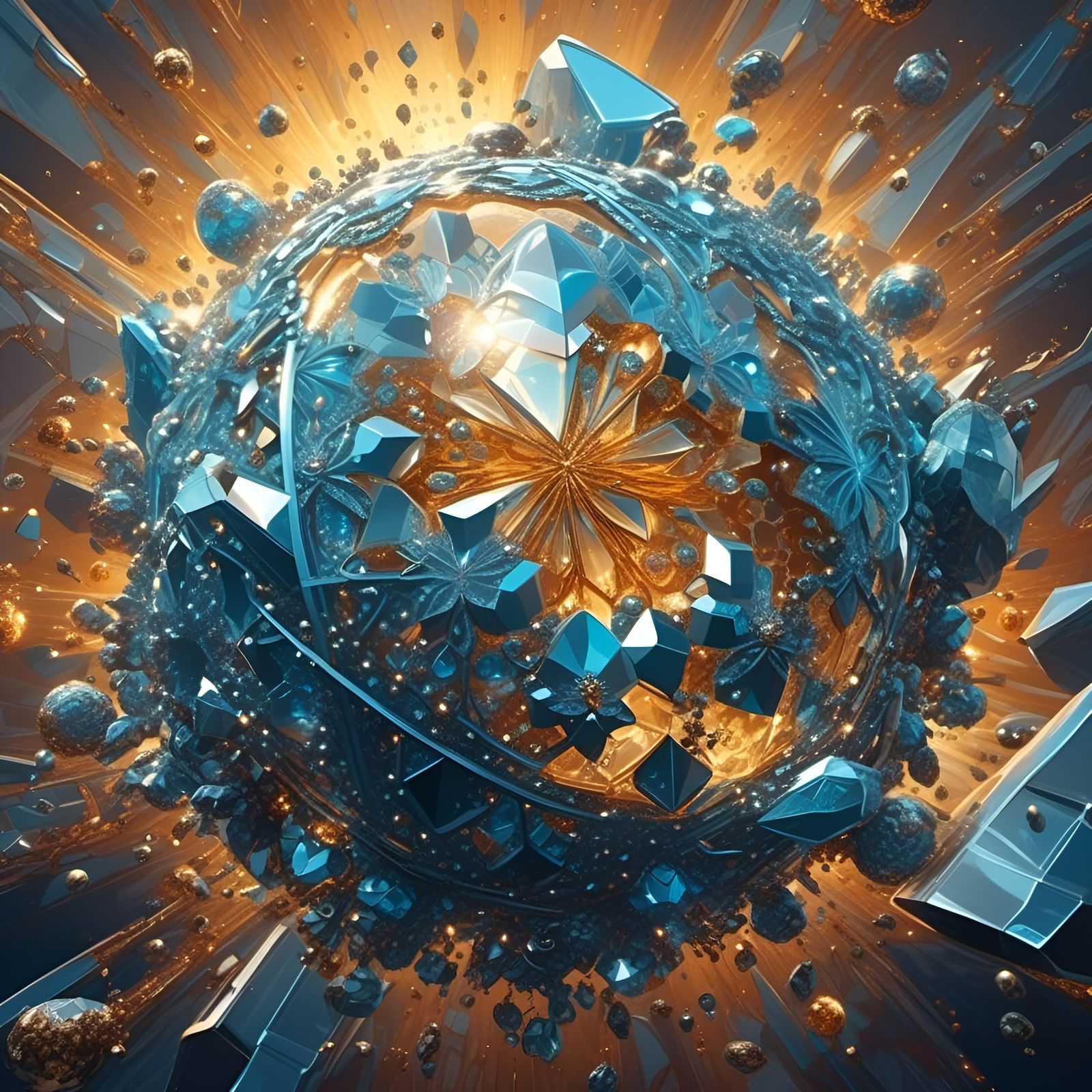 Epic Hyperreal Cosmic Explosion in Outer Space