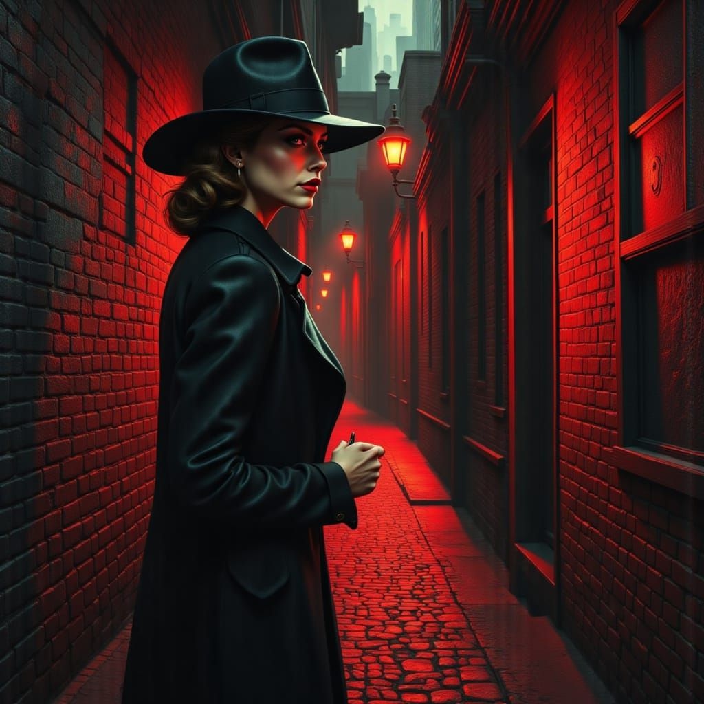 Carmen Sandiego Film Noir Masterpiece in Renaissance Style