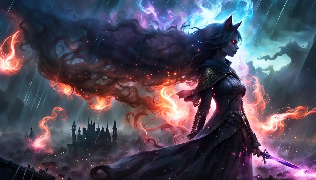 Ghostly Knights Clash on Dark Battlefield