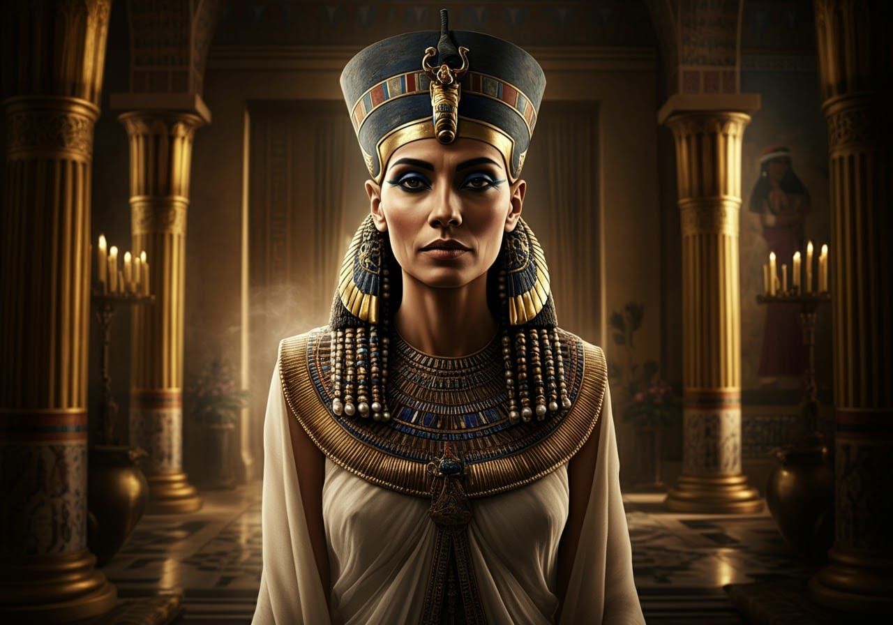 Cleopatra in Opulent Alexandrian Palace