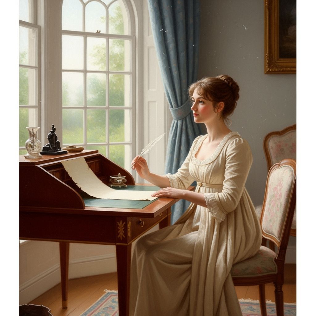 Regency Author Seeks Inspiration at Writing Desk