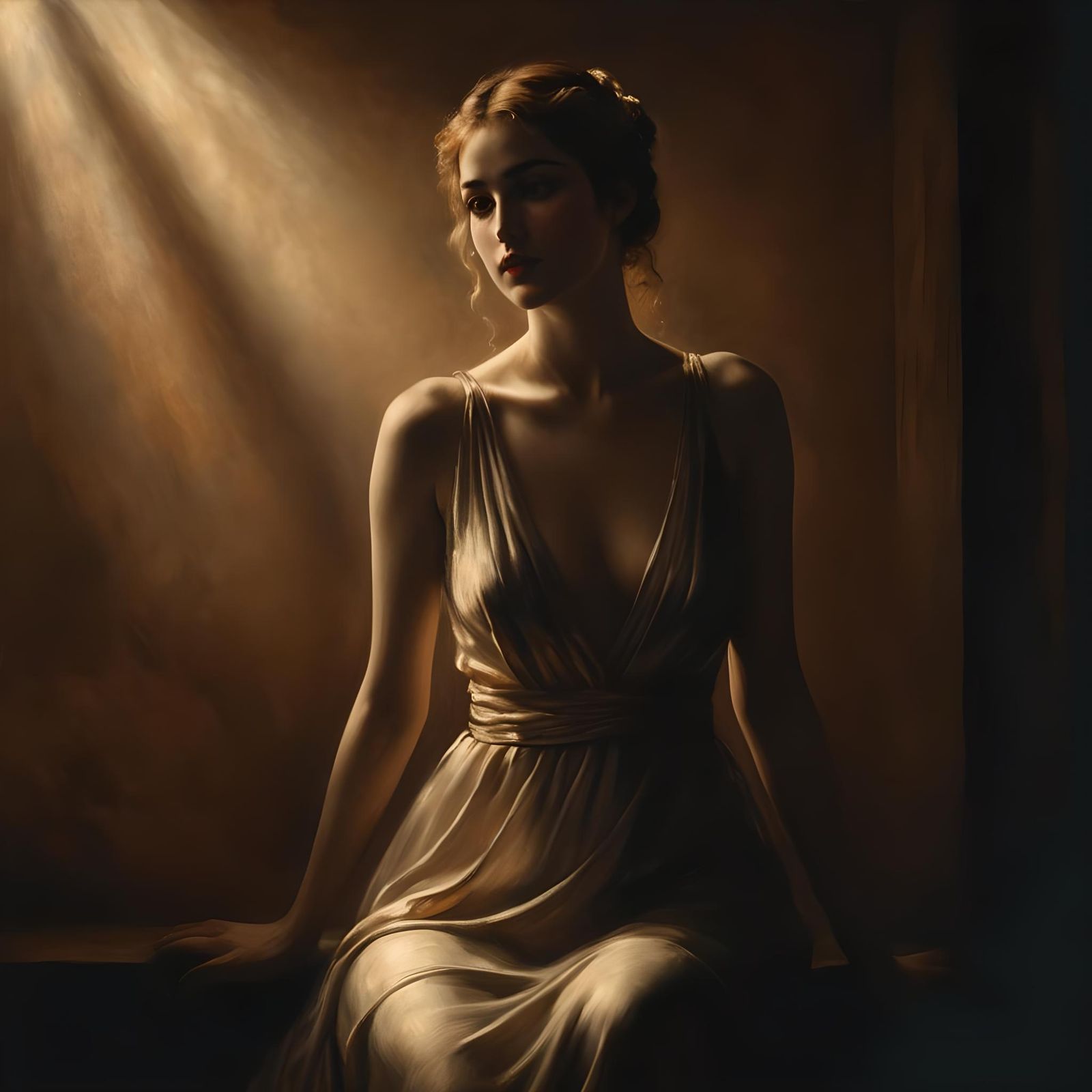 beautiful young woman posing