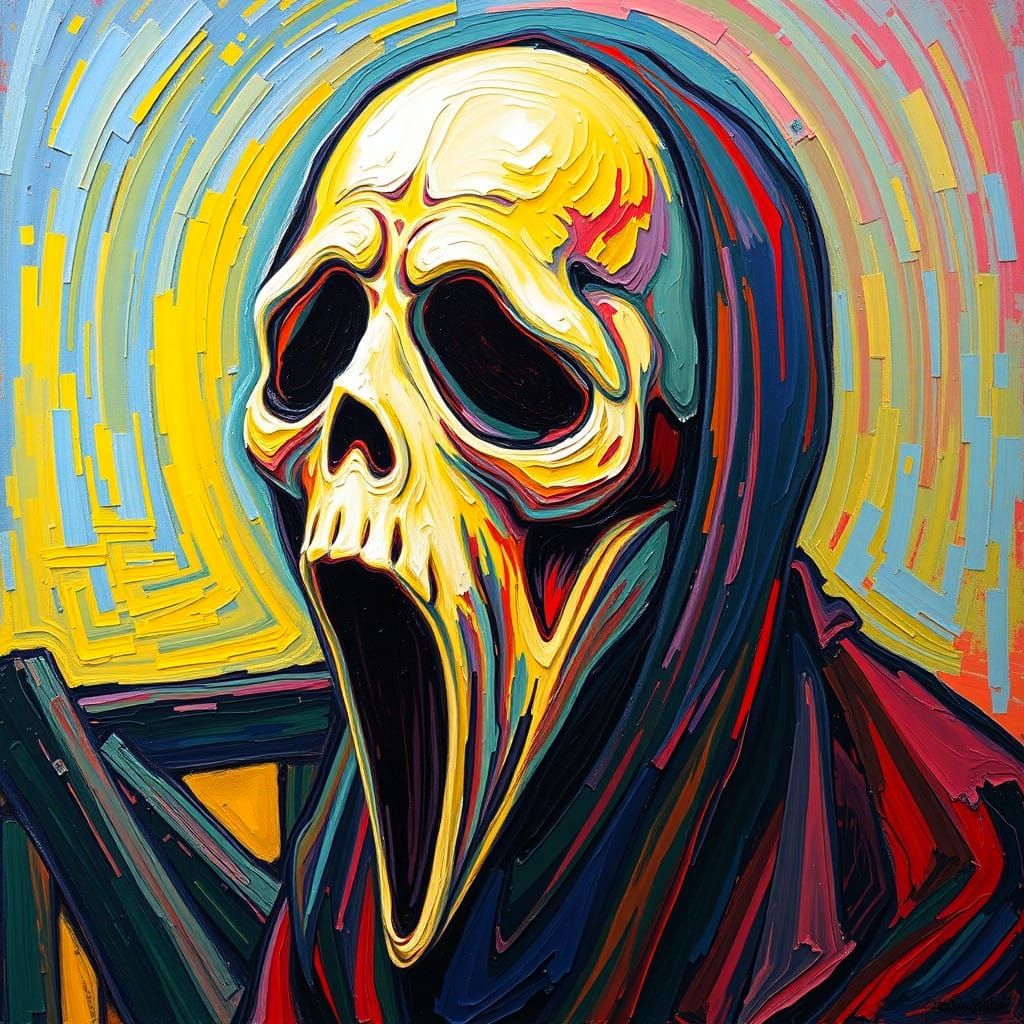 Ethereal Expressionist Masterpiece with Textured Brushstroke...