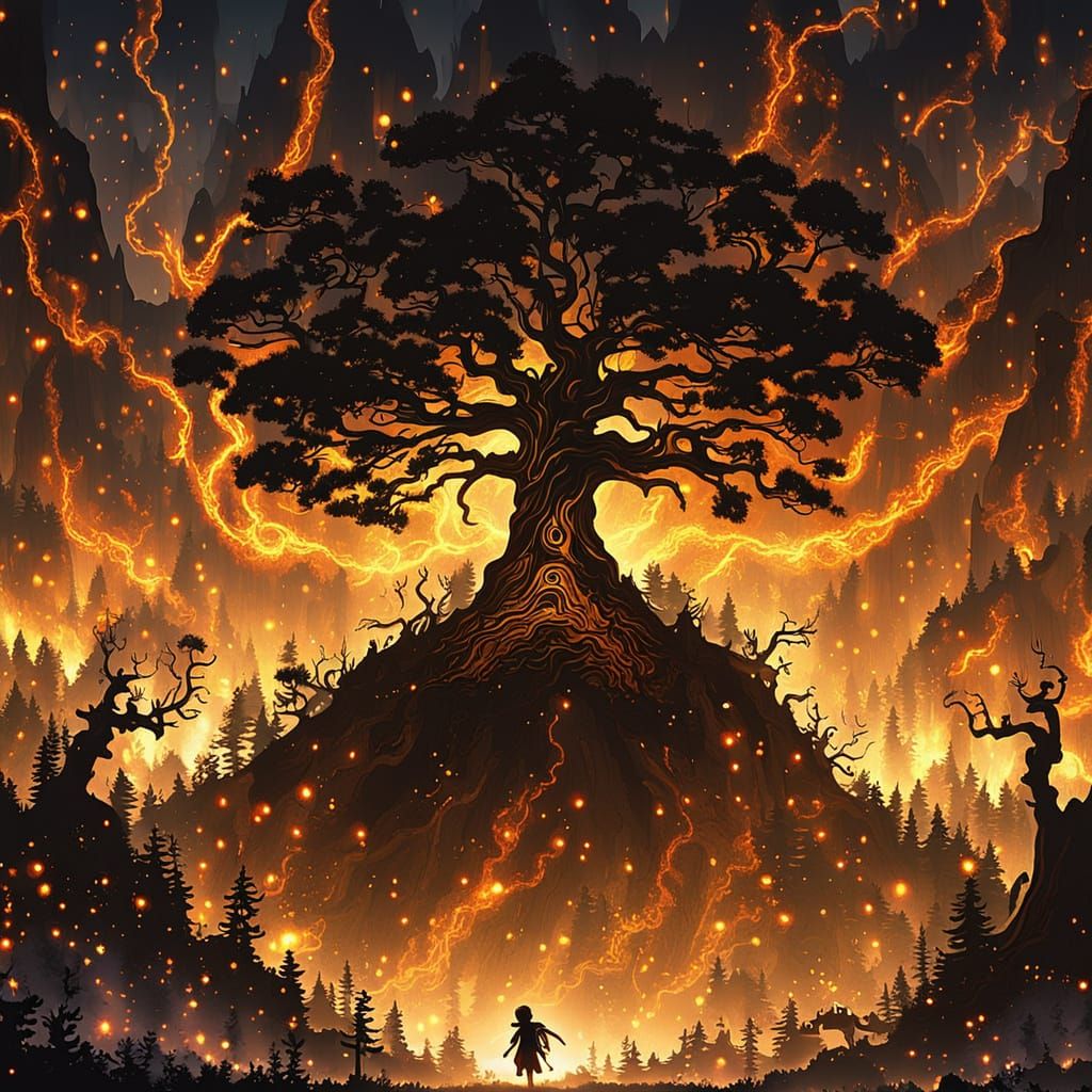 Smoky Fairy in Charred Forest: Anime Key Visual