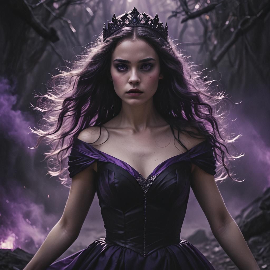 Powerful Princess of Purple Light: Cinematic Portrait