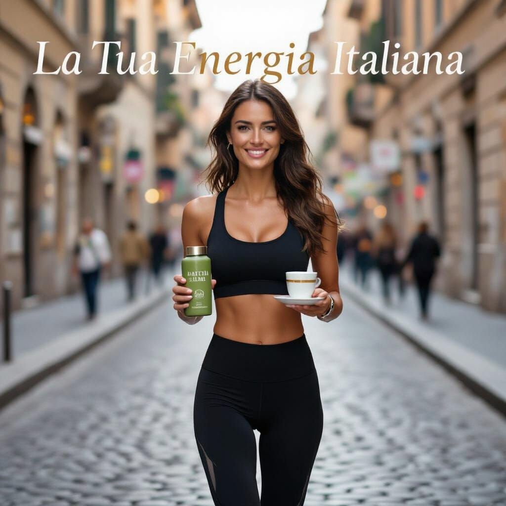 Italian Woman in Rome with Matcha Slim