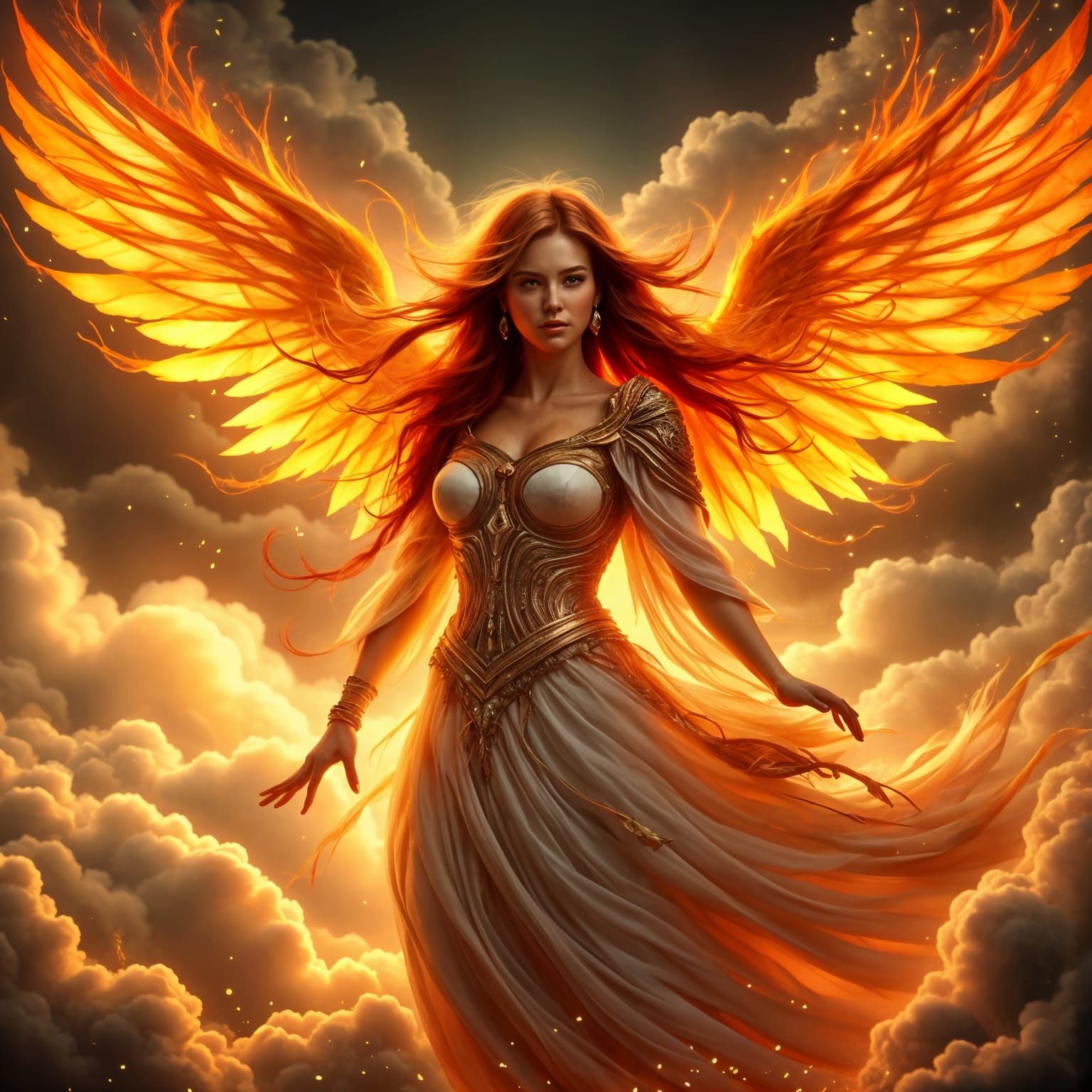 Regal Angel Soars Through the Heavens in Hyper-Realistic Glo...