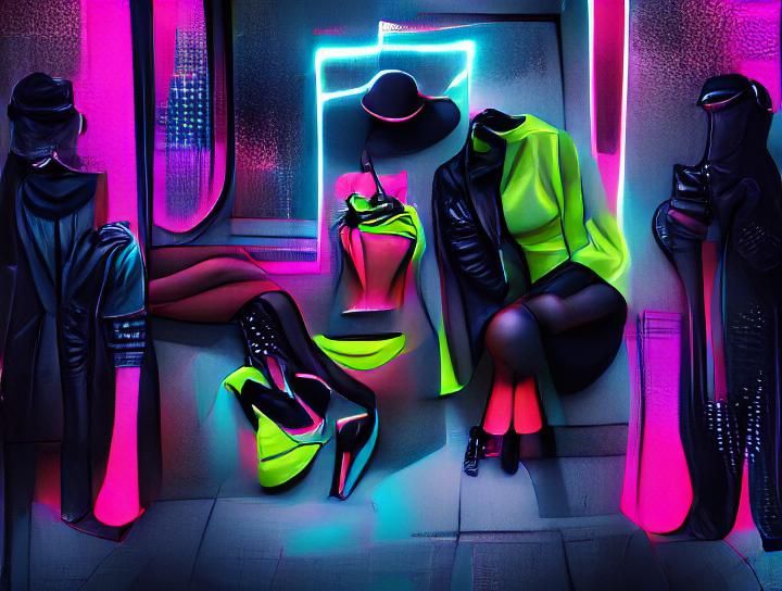 Vibrant Neon Noir Scene