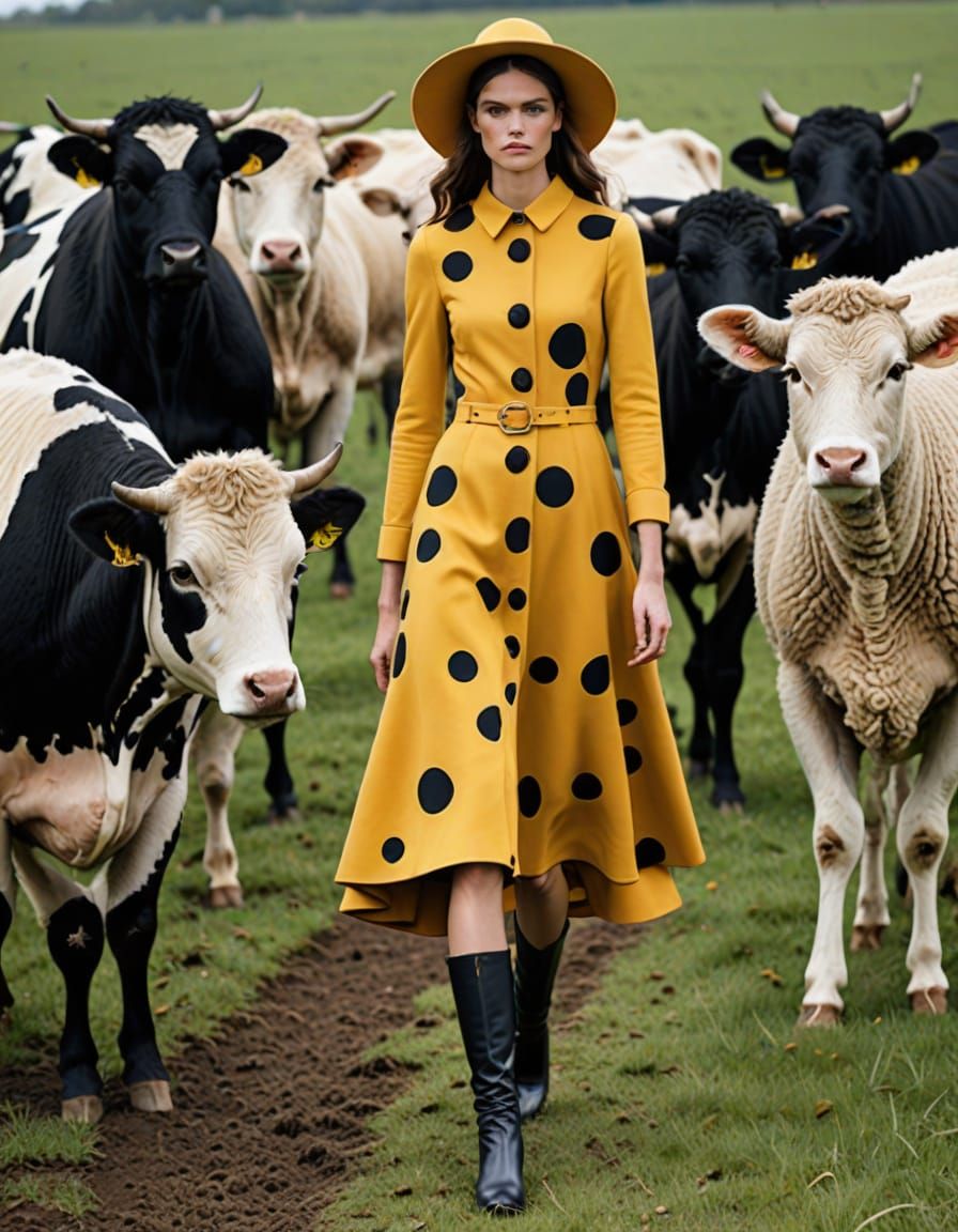 Haute Couture Barnyard Animal Fashion