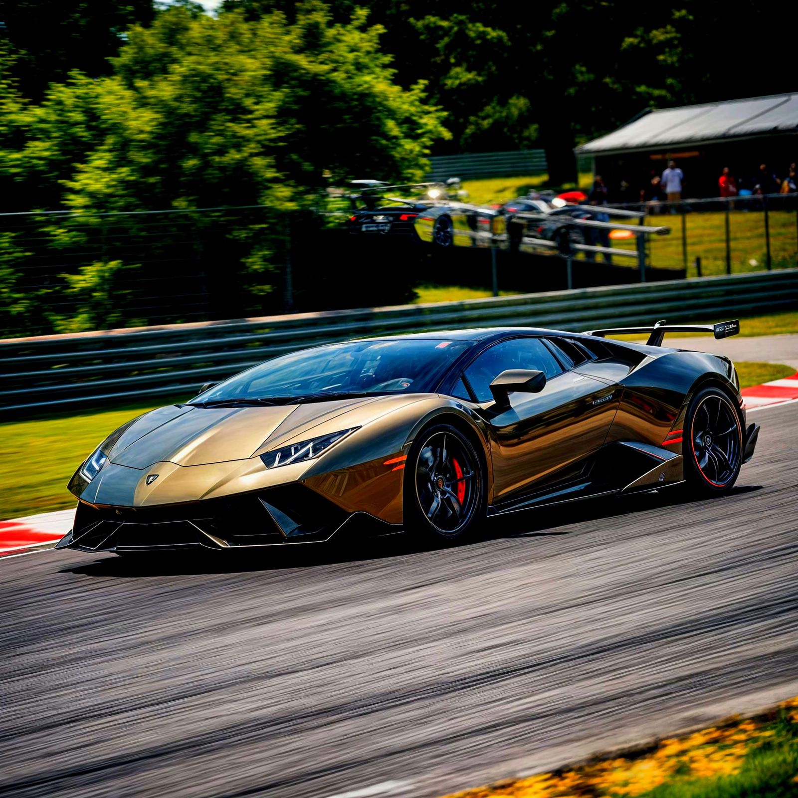 Lamborghini Hypercar on Racetrack: Professional Photography
