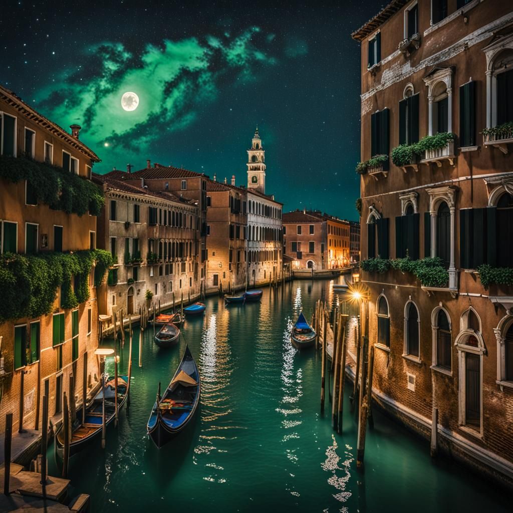 Venice Summer Night: Detailed Matte Painting