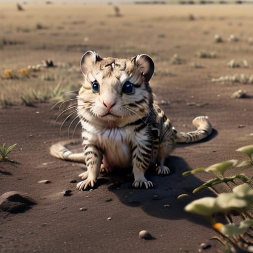 Chibi Prairie Snake with Distinctive Patterns