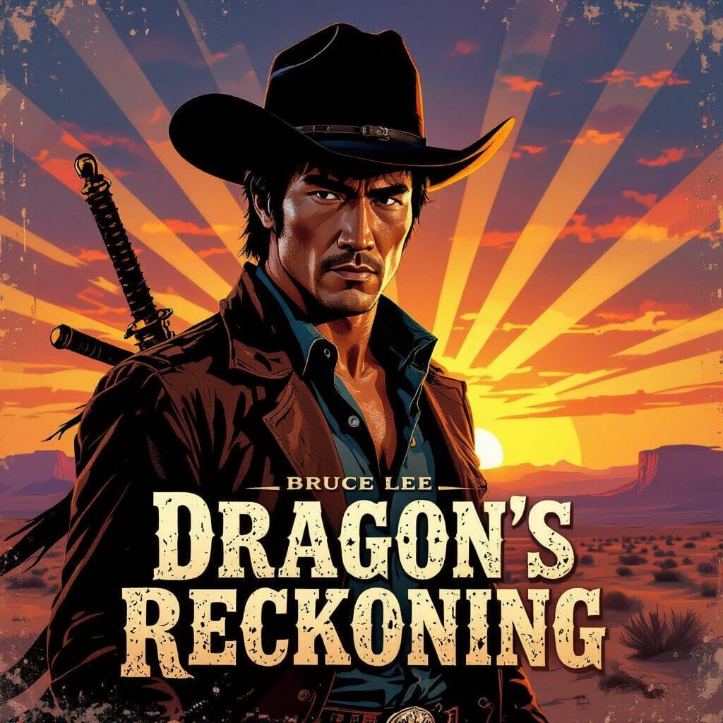 Bruce Lee Western Movie Poster: Dragon's Reckoning