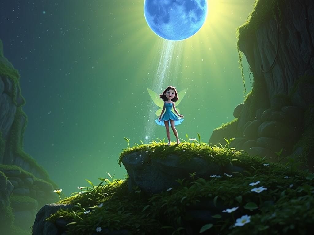 Fairy Moonbeam Shower: 3D Digital Art