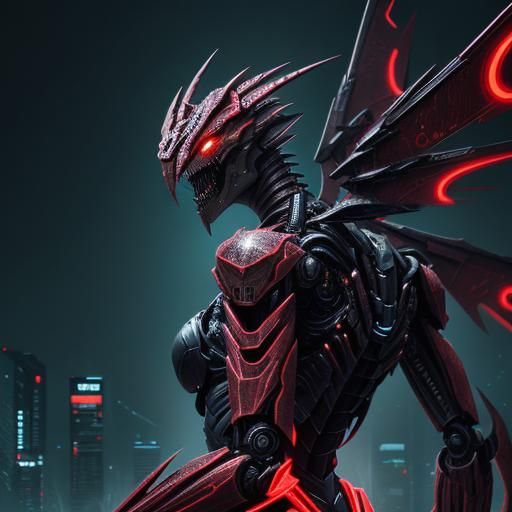 Cyberpunk Gigan Alien Monster Portrait