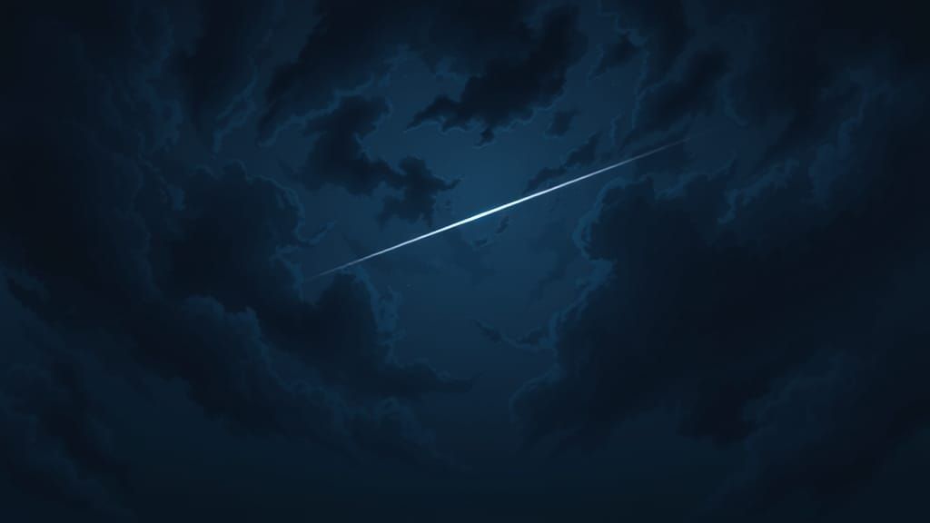 Anime Stormy Sky with Moon