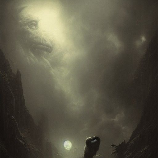 King Kong in Horror Style of Doré and Rutkowski