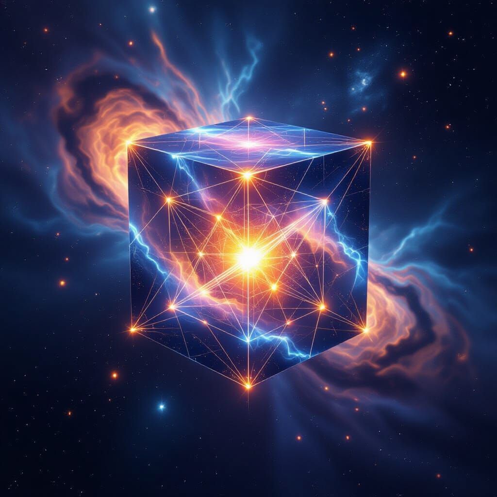Quantum Cosmos: Interdimensional Spacetime Cube
