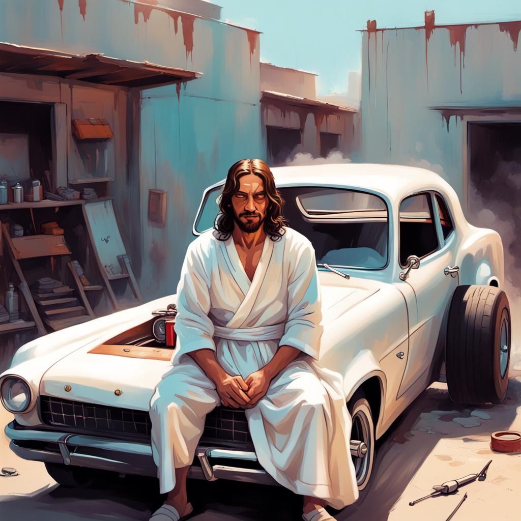 Jesus Christ Building a Hot Rod Car