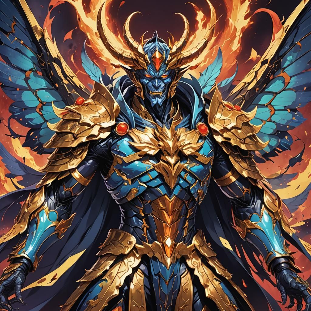 Butterfly Demon Emperor in Anime Style