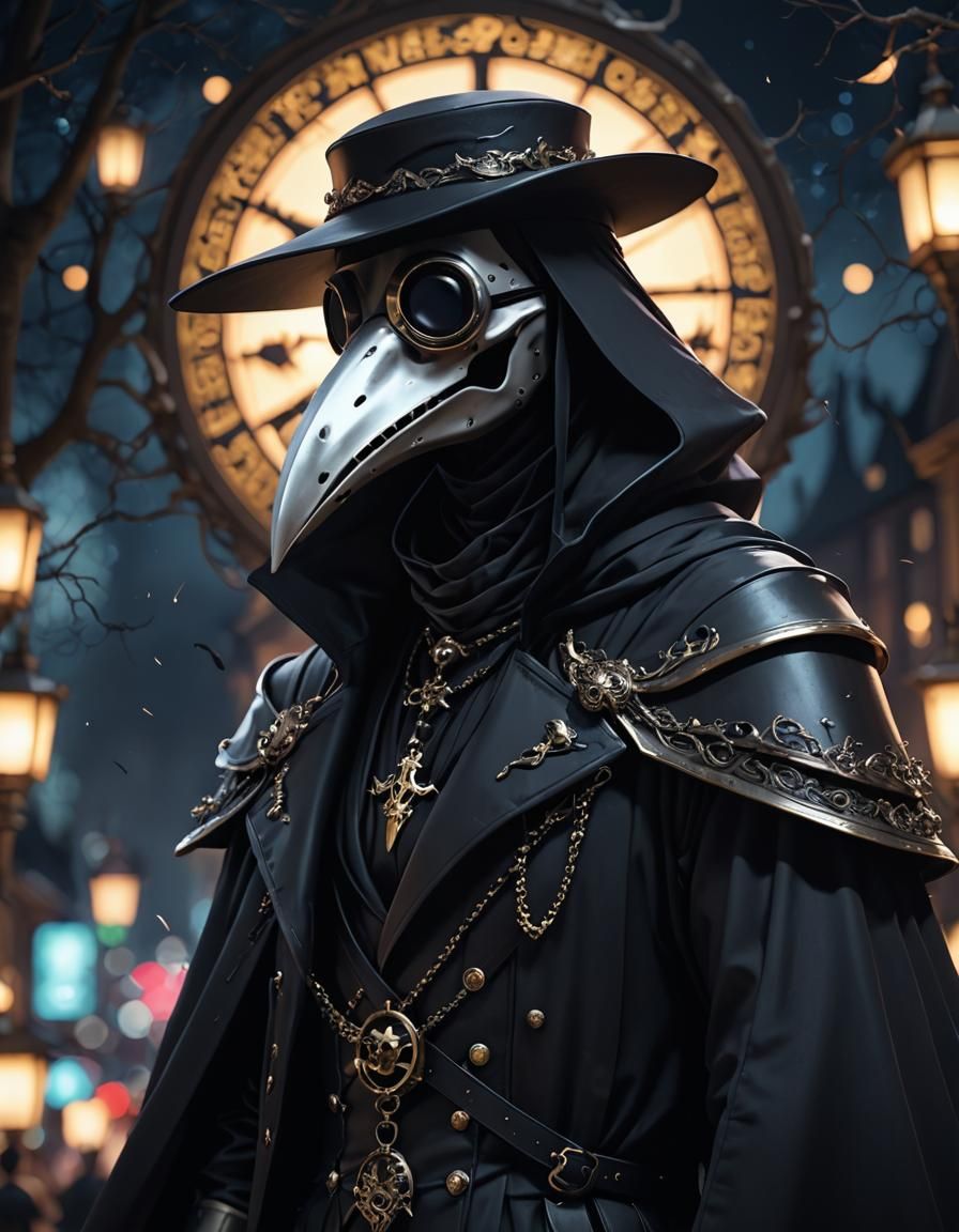 Bone Plague Doctor in 3D Anime Art