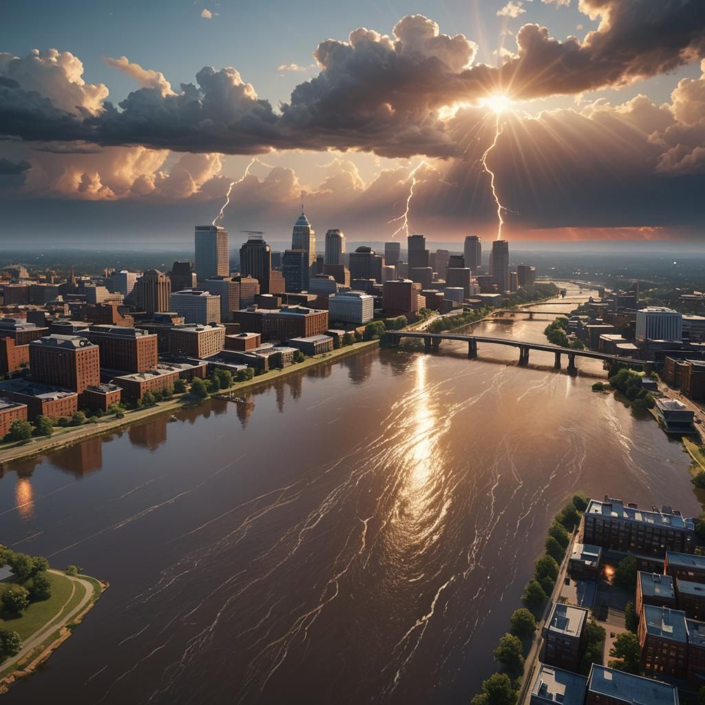 Richmond Virginia Sunset: Epic 3D Game Cinematic