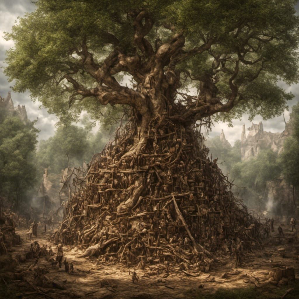 Pythagorean Tree of Death: Dark Age Aesthetic