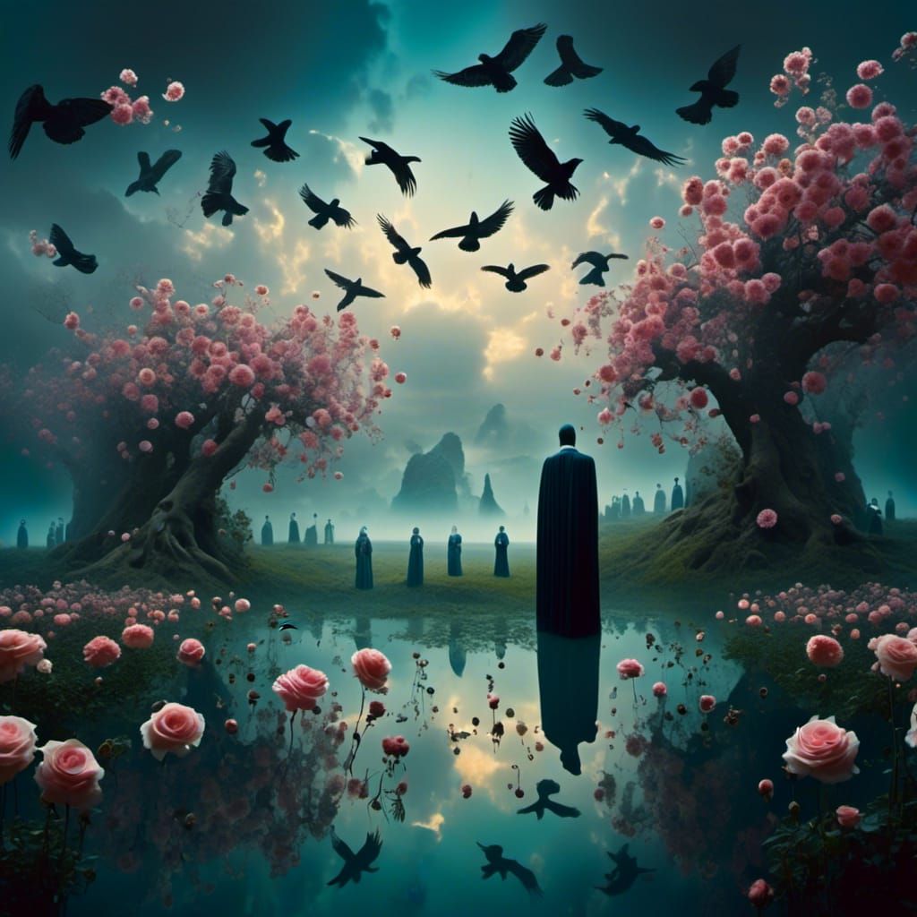 Mystical Landscape with Ethereal Visions