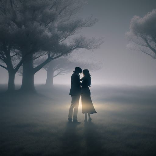 Moonlit Embrace in Ethereal Hush