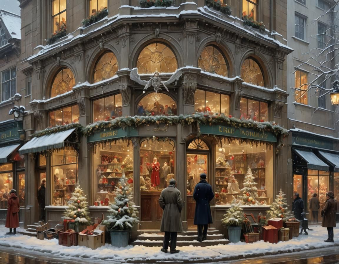 Winter Wonderland in Old English Town