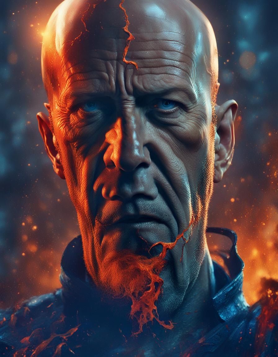 Heroic Fantasy Warrior with Sword in Hand