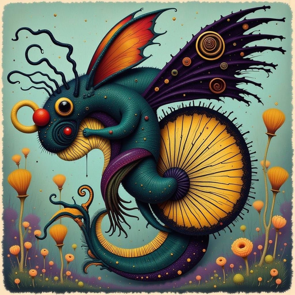 Organic Machinery in Digital Art Style