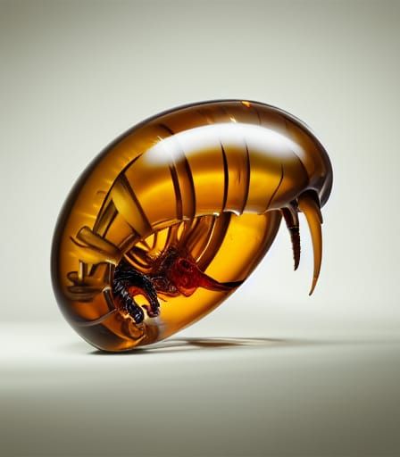 Venetian Glass Encased Xenomorph in Amber