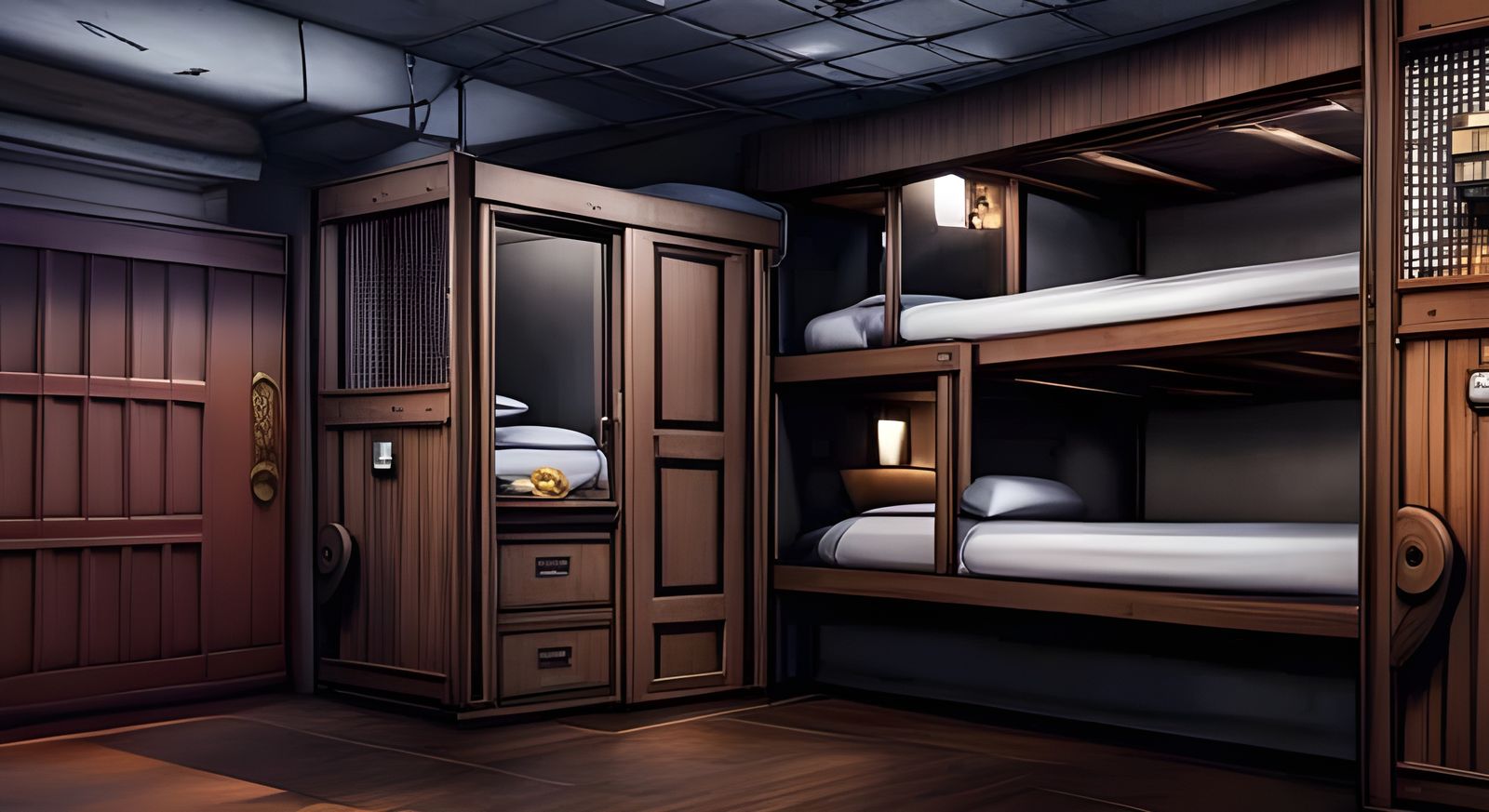 Fantasy Wooden Door in Anime Visual Novel Style