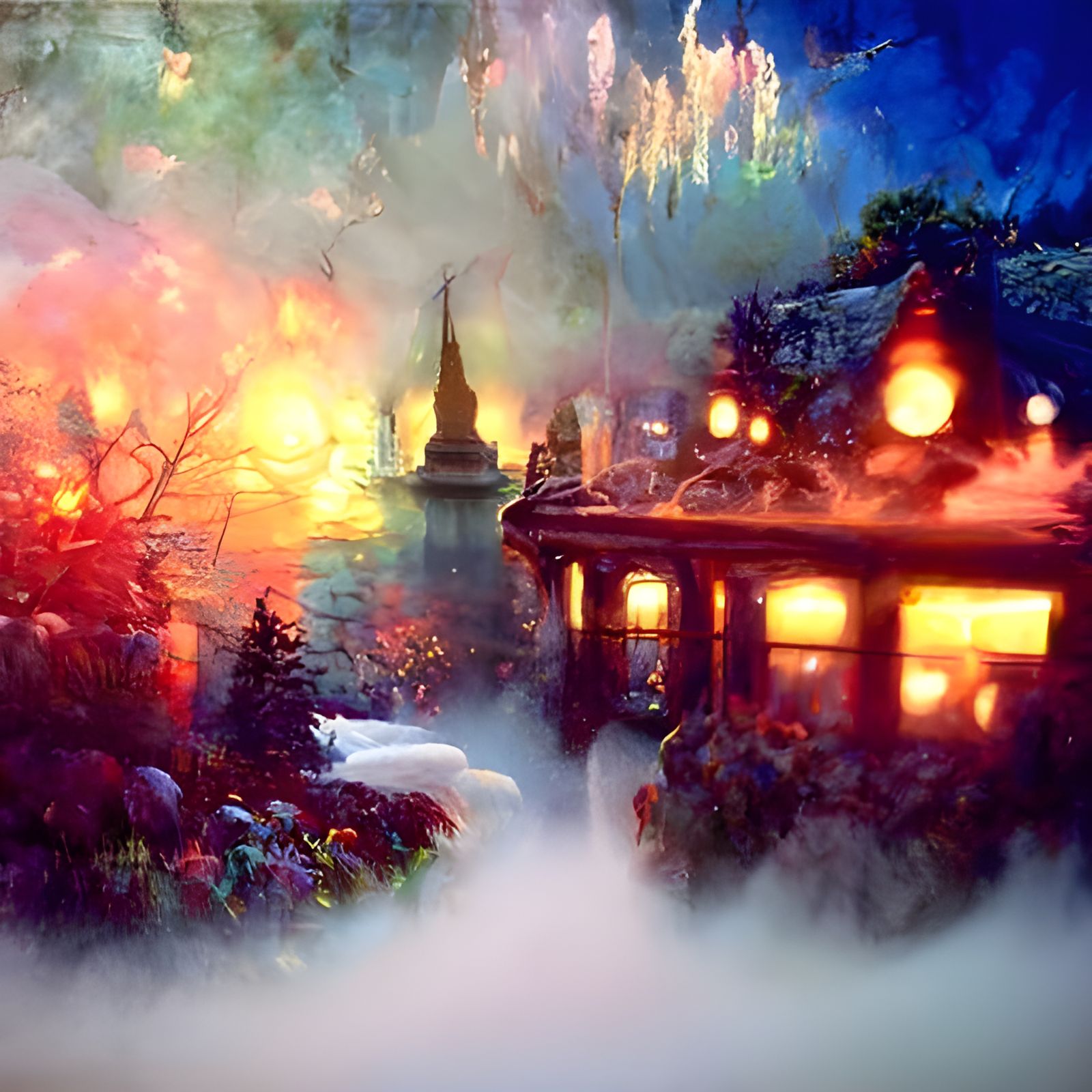 Ethereal Fantasy Landscape in Hyperdetailed Style