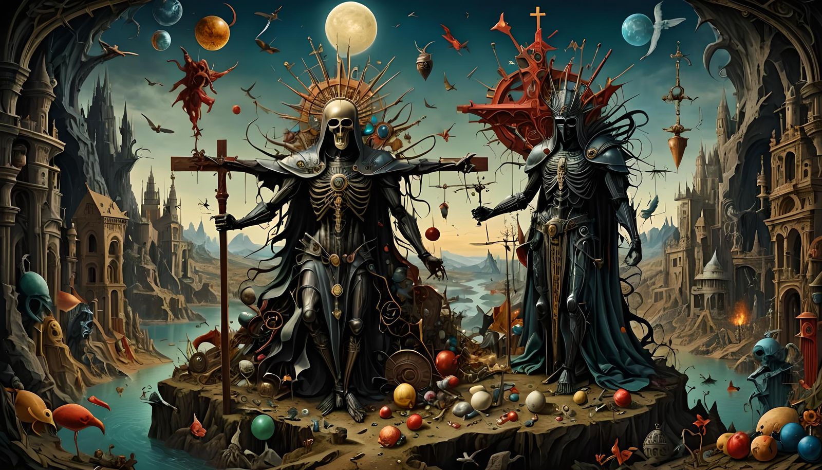 Fantastical Digital Painting Inspired by Surrealist Masters