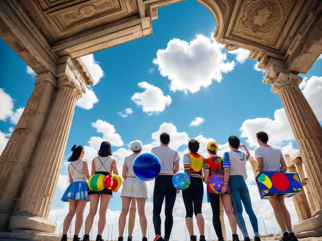 Pop Art: People Holding Ball in Apollo Theater