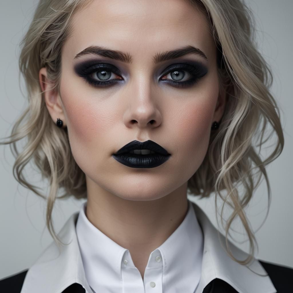 Gothic Woman in Business Attire, Contemporary Portrait