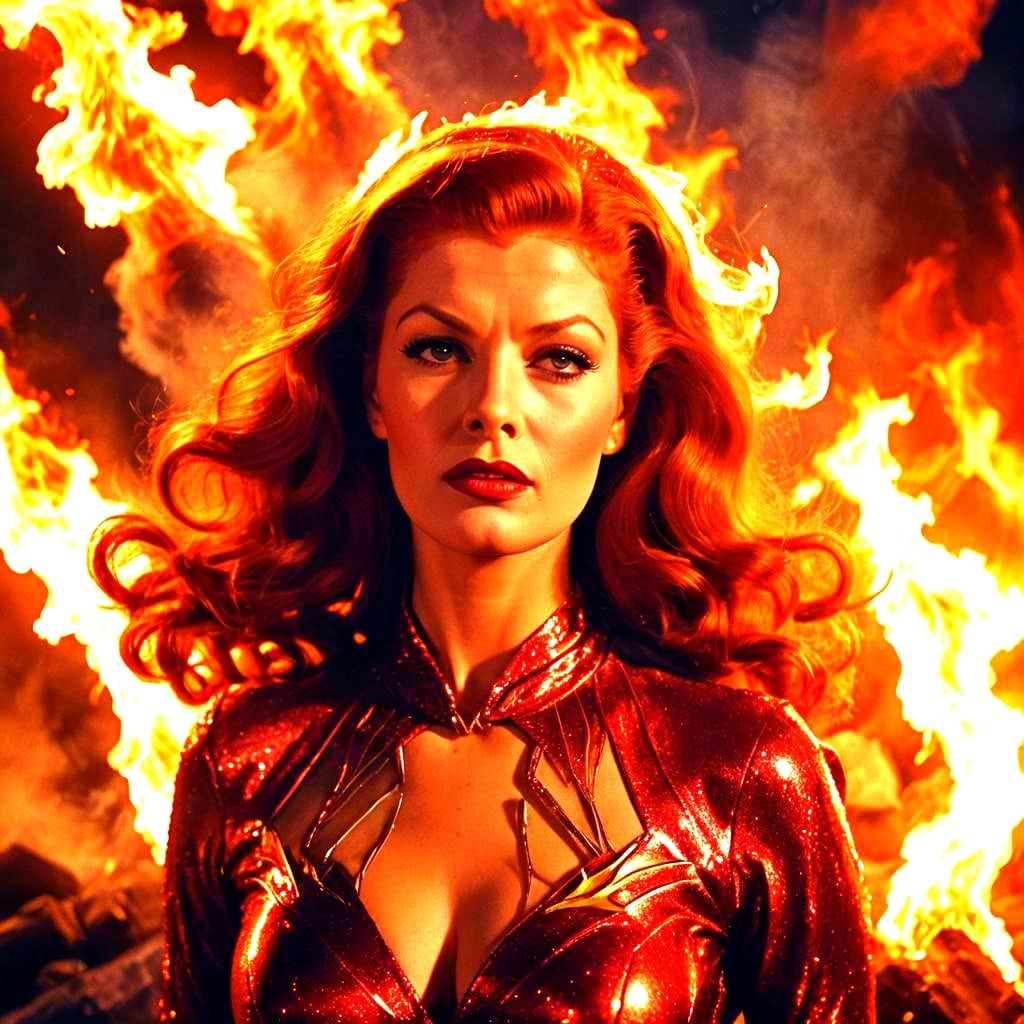 Jean Grey Phoenix Suit in Cinematic Style