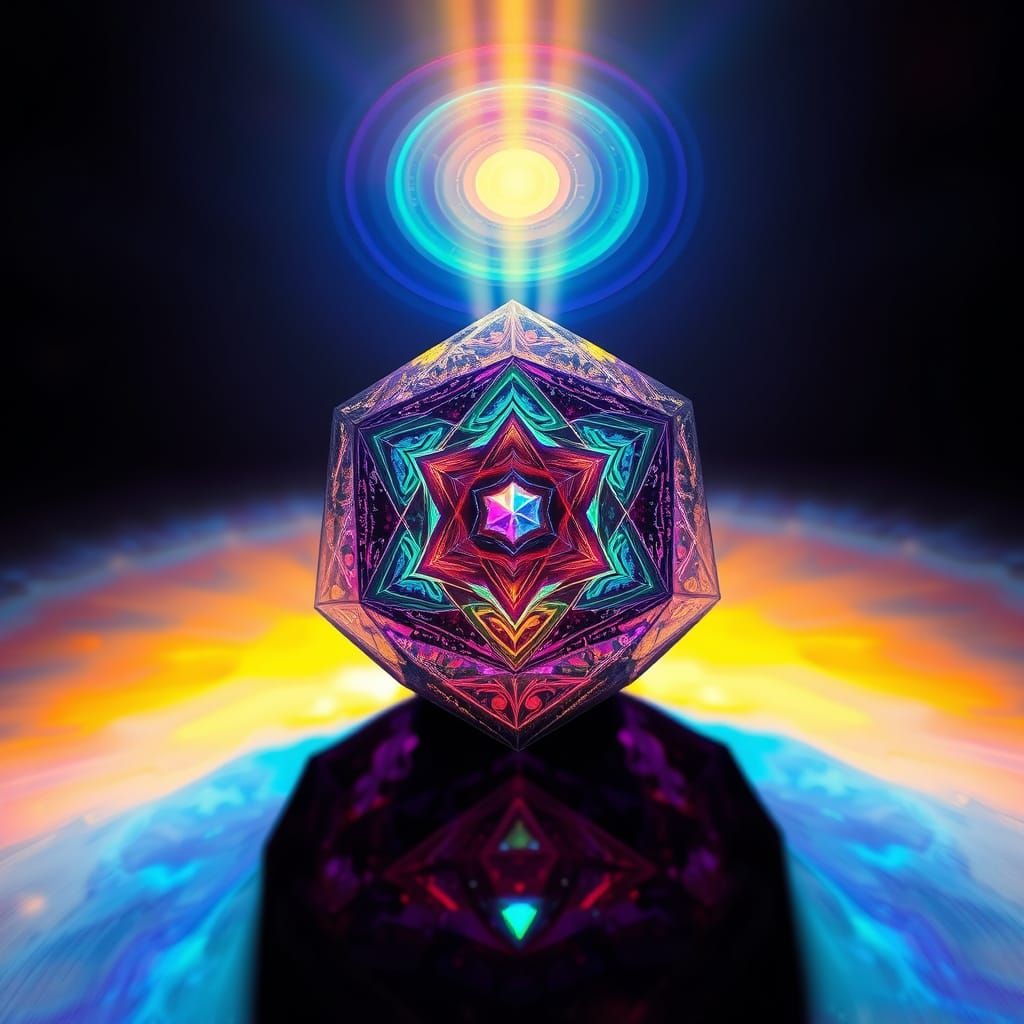 Surreal Digital Prism Radiates Healing Energy