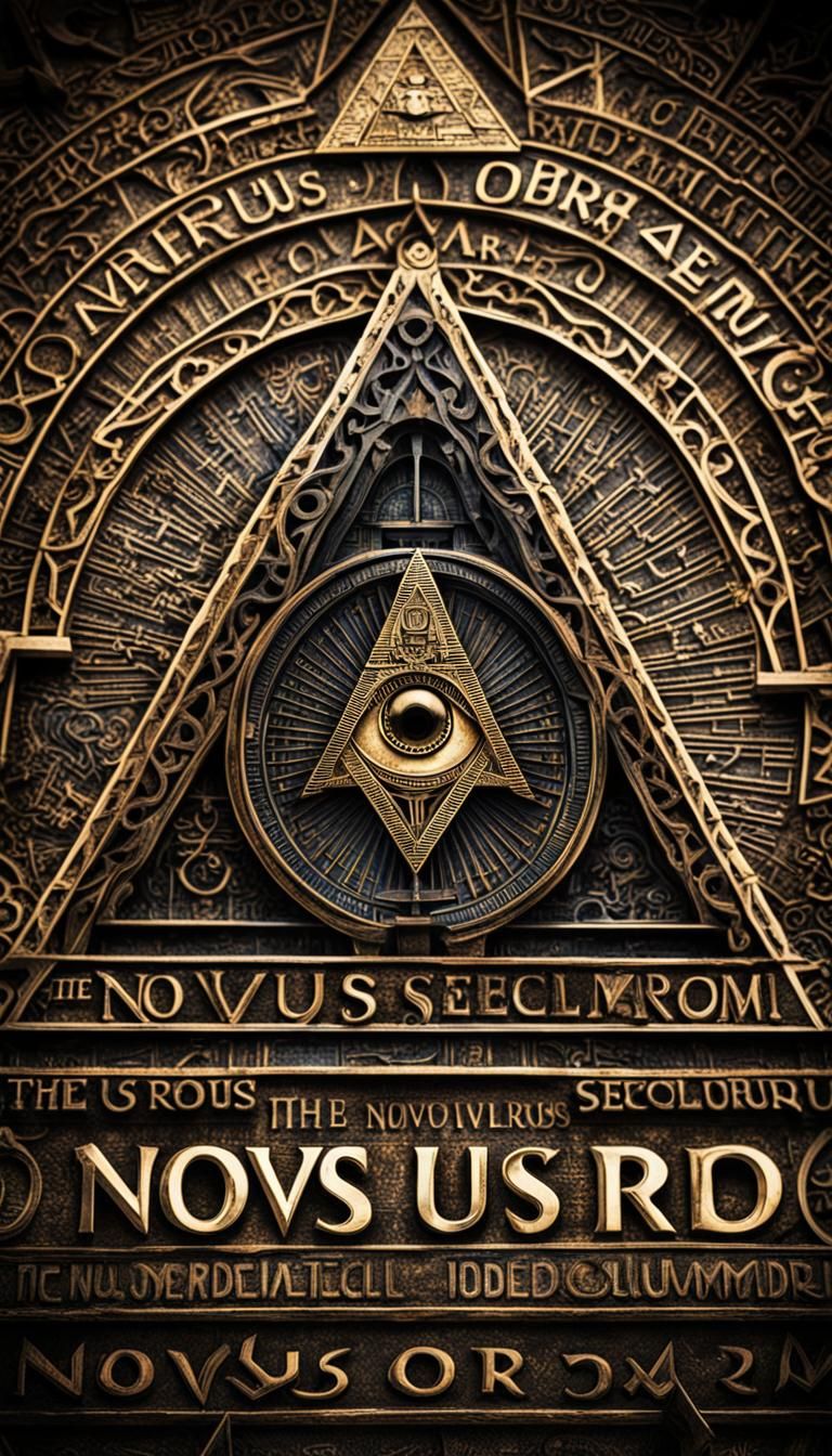 Intricate Word Art of Novus Ordo Seclorum