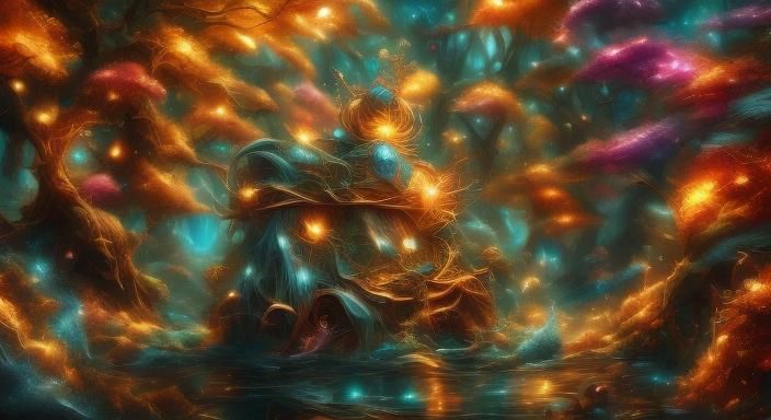 Gorgeous Elven Mermaid Women in Teal, Hyperdetailed Art