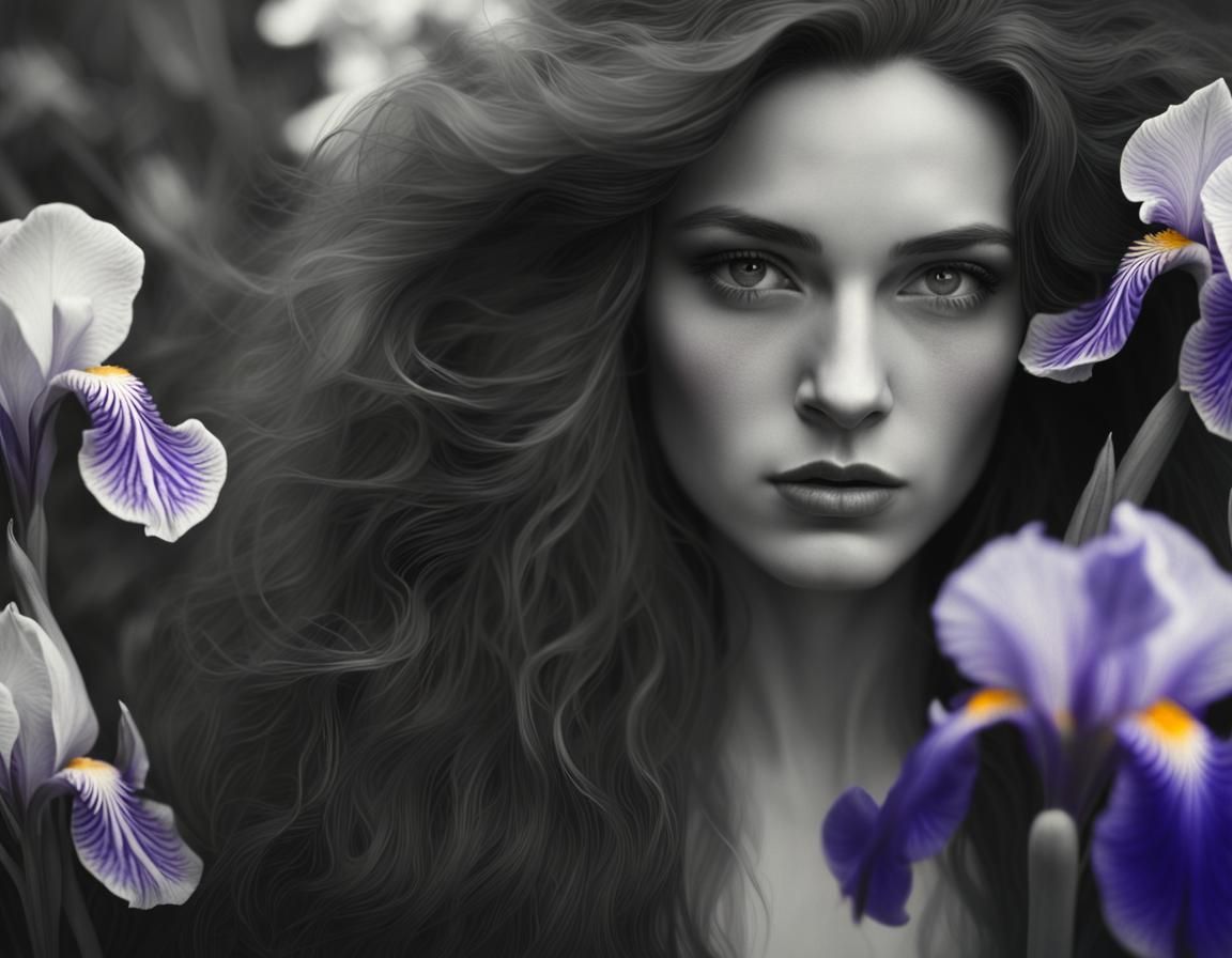 Dreamy Portrait of Freckled Woman in Vintage Style