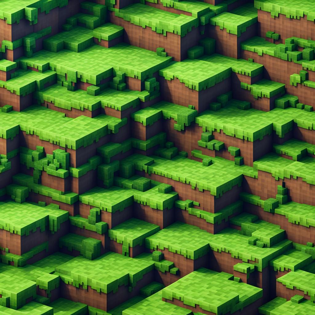 Detailed Minecraft Creeper Digital Painting