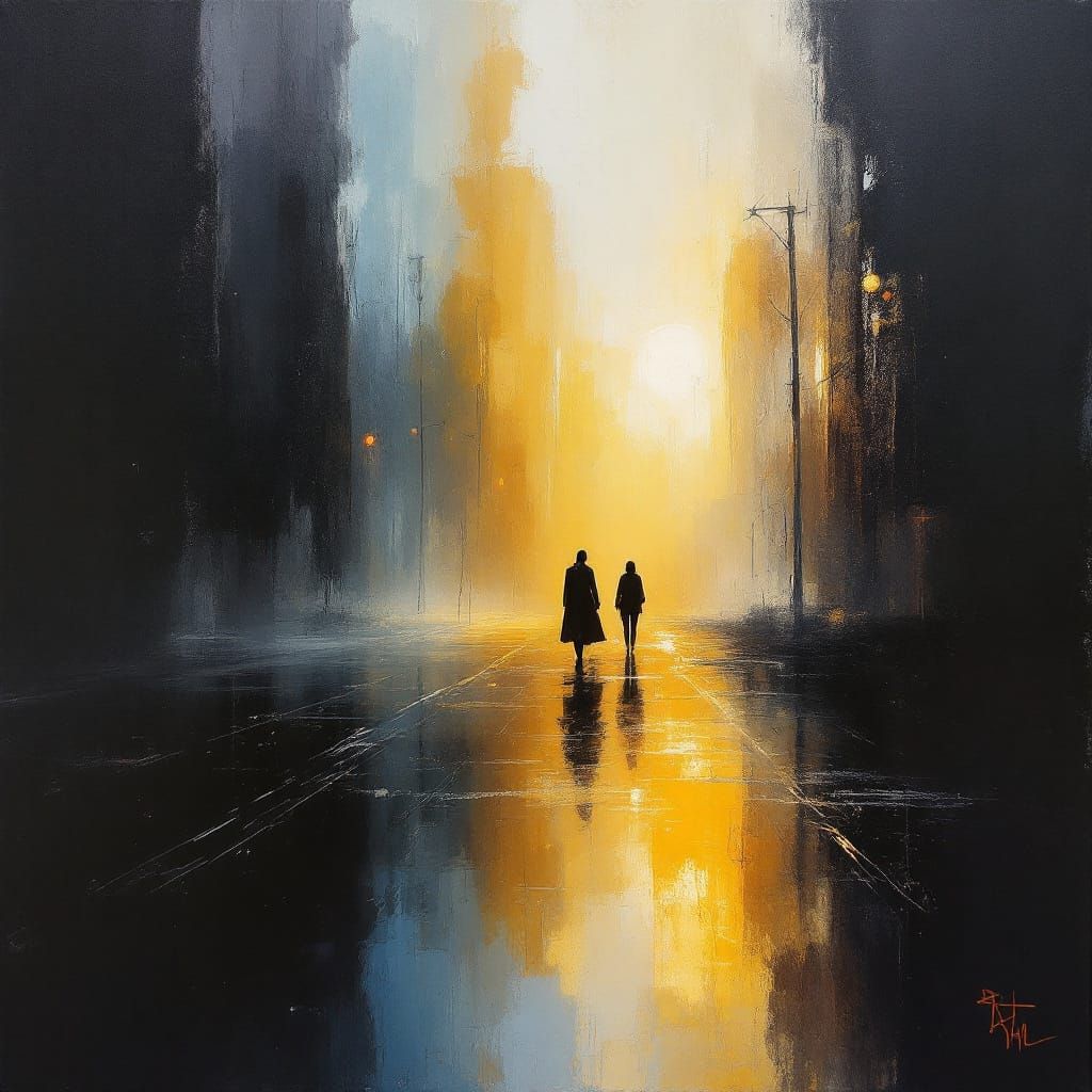 Solitude Atmosphere in Luminous Wet-Into-Wet Style