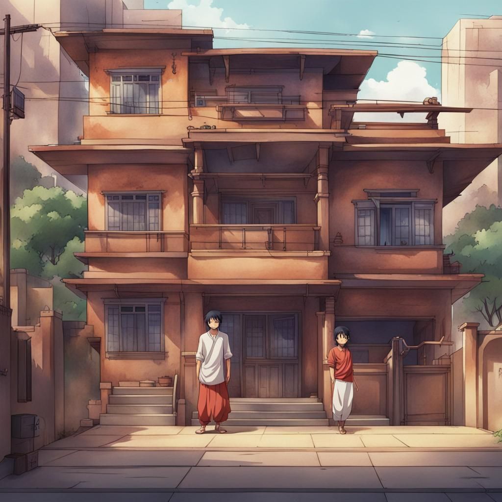 Anime-Style Indian Houses: Colorful Reimagining