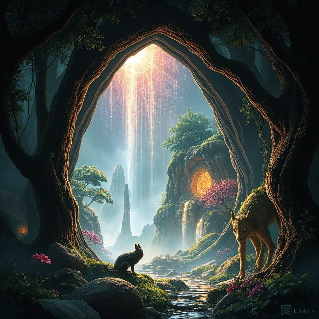 Mystical Portal Reveals Alien World in Ethereal Light