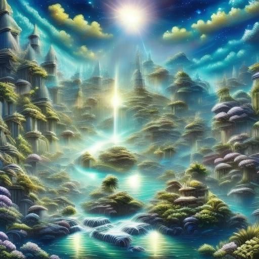 Surreal Portrait in Spooky Fantasy Landscape